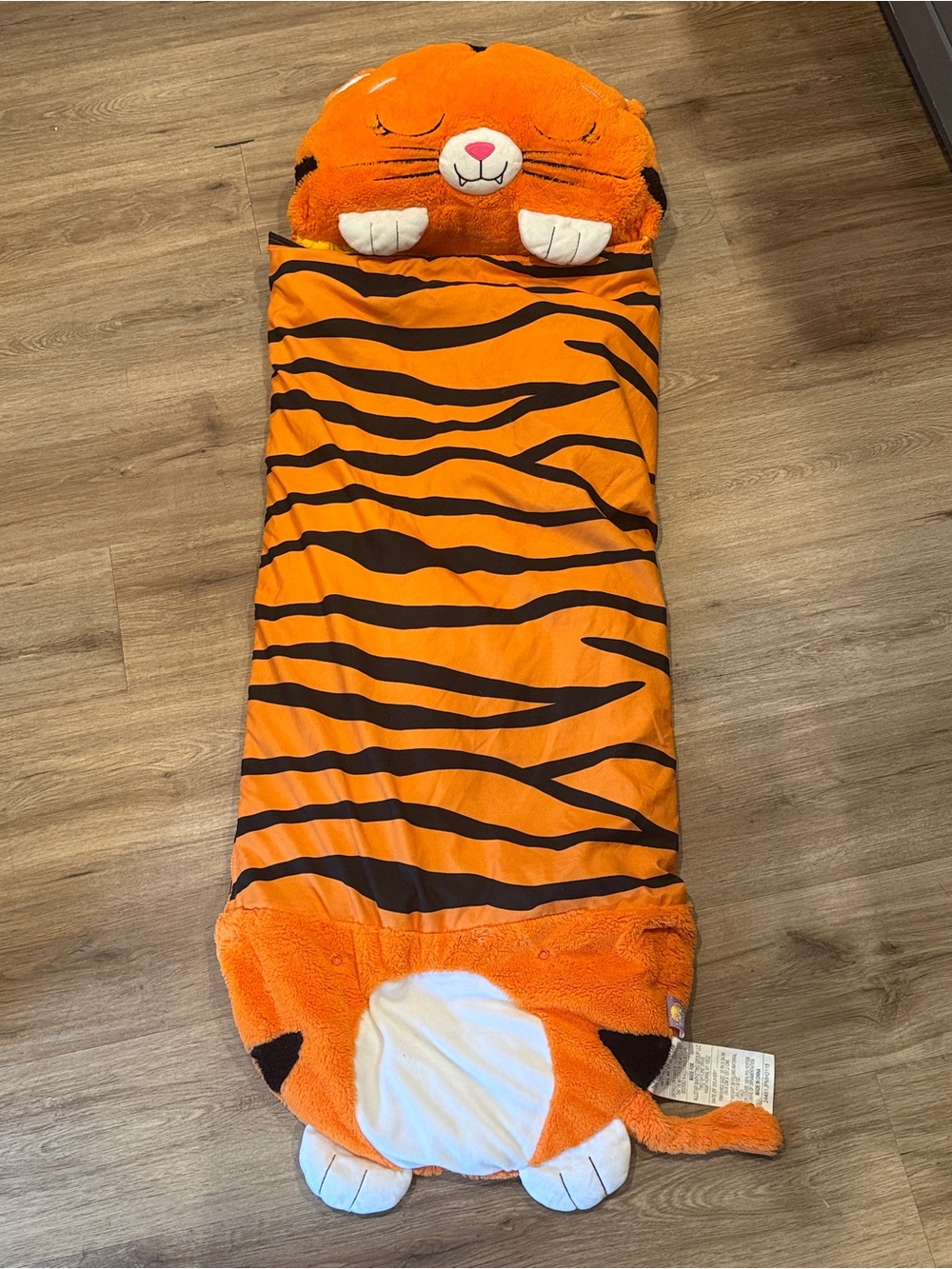 Kids' Orange Tiger Happy Nappers: Pillow & Sleepy Sack